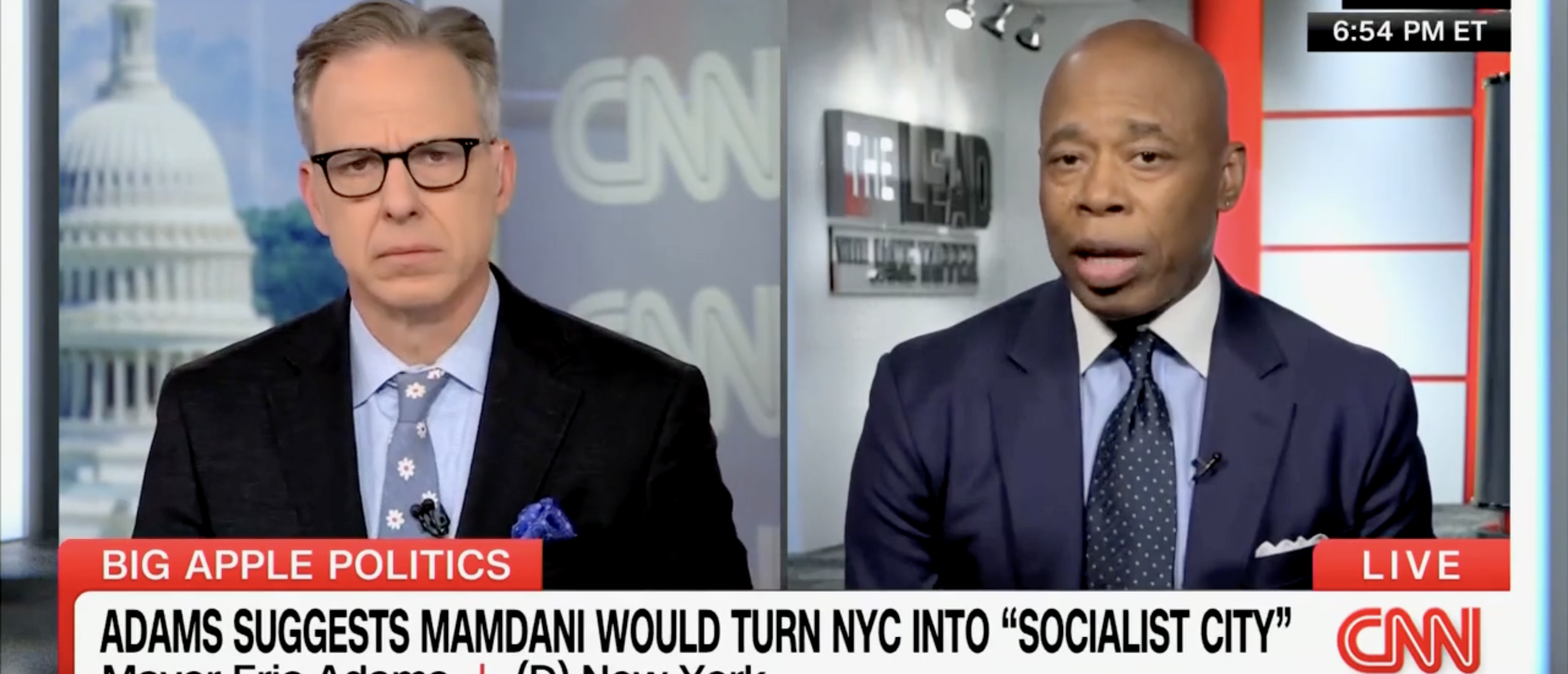 ‘A Little Research’: Adams Hits Back After Tapper Says He Can’t Remember Mamdani ‘Praising Hamas’